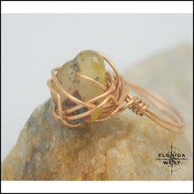 Load image into Gallery viewer, Copper &amp; Amber Handmade Ring - Jewelry Hand Made