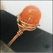 Load image into Gallery viewer, Copper and Agate Handmade Ring - Jewelry Hand Made