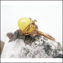 Load image into Gallery viewer, Copper and Stone Handmade Ring - Jewelry Hand Made