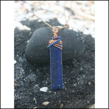 Load image into Gallery viewer, Copper n Cobalt Necklace - Jewelry Hand Made