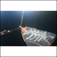 Load image into Gallery viewer, Fossilized Fern &amp; Copper Necklace - 300 Million Yrs Old - Jewelry Hand Made