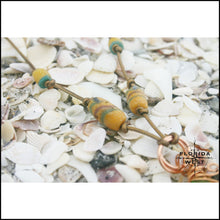 Load image into Gallery viewer, Sea Glass and Vintage African Krobo Trade Beads Necklace - Jewelry Hand Made